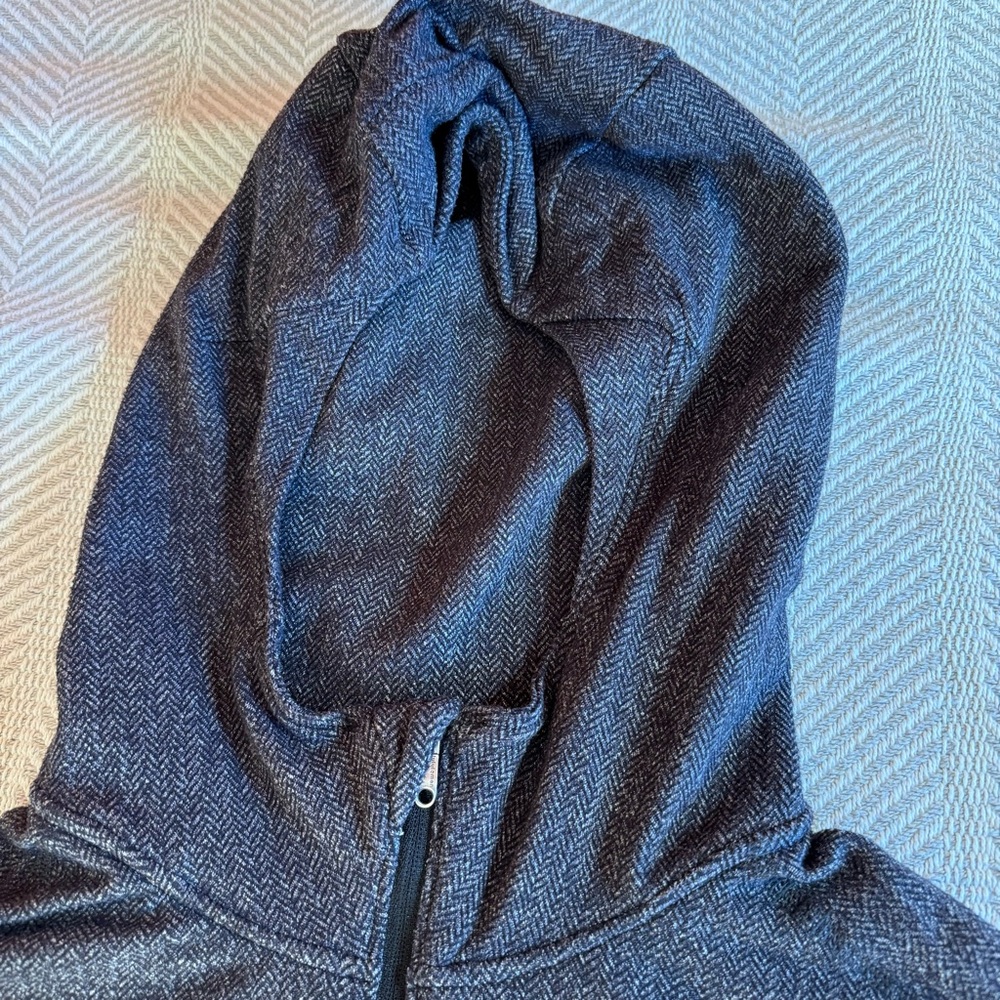 Men’s Lululemon Running Hoodie Half Zip Rulu Herringbone Reflective Gray Size L - Picture 5 of 11
